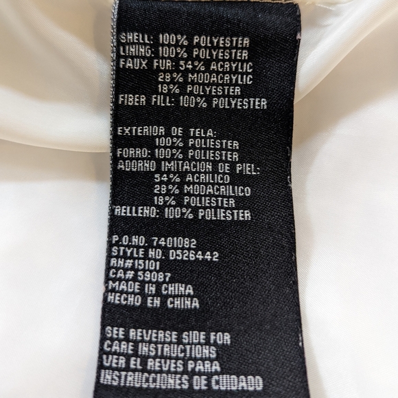 Like New INTL d.e.t.a.i.l.s White Longer Winter Coat Sz XL - Picture 5 of 16